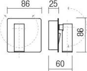 Redo 01-2340 - LED Fali spotlámpa TOMIX LED/3,2W/230V fekete