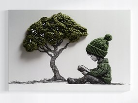 Canvas Vászonkép Gyerek Fiú Fa Könyv 3D Gyapjú 120x80