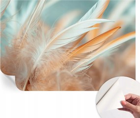 Mosható öntapadós fotótapéta étkezőbe Finom tollak 104x70 cm