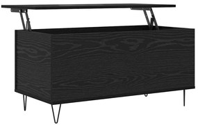 vidaXL Dohányzóasztal Musta tammi 90 x 44.5 x 45 cm Faanyag