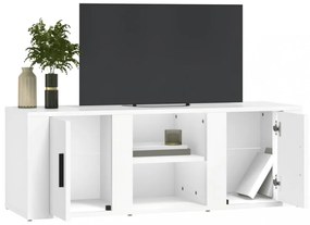 fehér szerelt fa TV-szekrény 100x31,5x35 cm