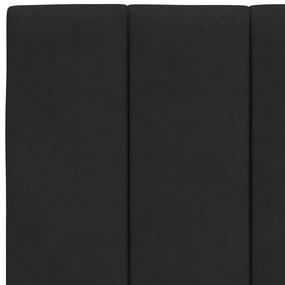 fekete bársony ágykeret matrac nélkül Hanko 140x200 cm