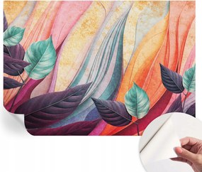 Mosható öntapadós fotótapéta étkezőbe Absztrakt levelek 208x146 cm