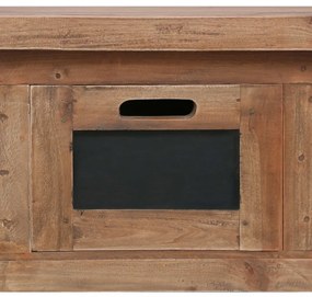 tömör mahagóni TV-szekrény 3 fiókkal 120 x 30 x 40 cm