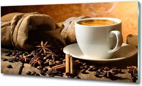 Fotó kép edzett üveg kávébab 125x50