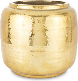 Arany színű kőburkolat virág váza dekoráció