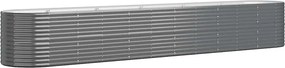 vidaXL antracitszürke horganyzott acél kerti magaságyás 440x80x68 cm