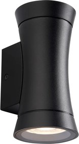 ENDON 95554 CAMBER Modern Kültéri Fali Lámpa Átlátszó, Fekete Struktúra IP44