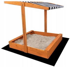 Fa homokozó árnyékoló tetővel Baby Mix 120x120 cm kék-fehér