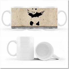 Banksy Panda mintás bögre