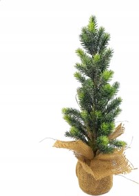 Műkarácsonyfa zöld zsákban 40cm Mesterséges karácsonyfa