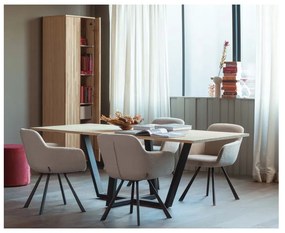 Natúr színű ruhásszekrény tölgyfa dekorral 60x210x42 cm Gravure – WOOOD