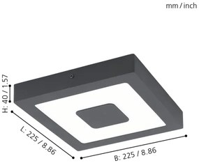 Eglo 96489 - LED Fürdőszobai lámpa IPHIAS LED/16,5W/230V