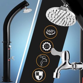 BOW napelemes zuhanyzó, 20l, fekete Monzana