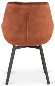 Rozsdabarna Bársony Forgószék LUNA