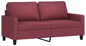 vidaXL kétszemélyes bordó szövet kanapé 140 cm