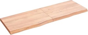 vidaXL világosbarna kezelt tömör tölgyfa asztallap 120x40x(2-4) cm