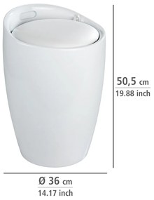 Wenko Fürdőszoba szék mosodai tárolóval Candy 20 l, fehér