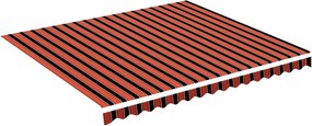 vidaXL narancssárga és barna csere napellenző ponyva 4 x 3,5 m