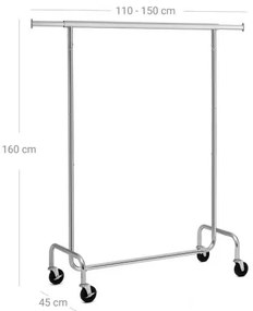 Mobil álló fogas JEAN, ezüst színű