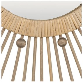 Fali tükör bambusz kerettel ø 70 cm Sol – Ixia