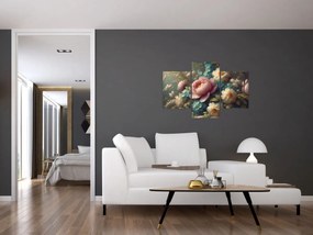 Kép - Természet csendélet virágokkal - festmény (90x60 cm)