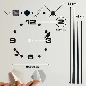 Modern tükrös falióra ragasztóval - DIYPAJPA