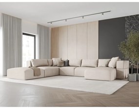 Bézs sarokkanapé (bal oldali-"U" alakú) Esther – Milo Casa