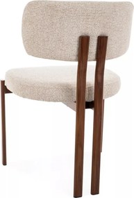 Misaki D étkezőszék világosbézs/dió