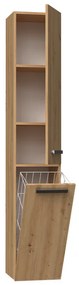 Shannan Nel IV fürdőszoba szekrény, 31x174x30 cm, tölgy
