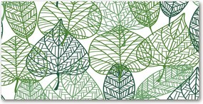 Fotó üvegkép Zöld levelek minta 140x70