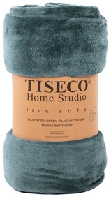 Kék mikroplüss ágytakaró franciaágyra 180x220 cm Cosy – Tiseco Home Studio