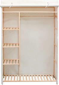 vidaXL fenyőfa és szövetanyag ruhásszekrény 110 x 40 x 170 cm