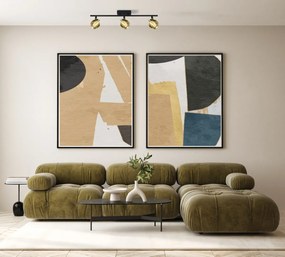 Italux modern spot lámpa lafin fekete arany itxspl-45379-3r-bkgd