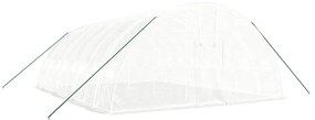 fehér acélvázas melegház 48 m² 8 x 6 x 2,85 m