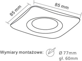 Orlicki Design BELLO OR83309 Beépíthető spotlámpa 1x8W/Gu10 IP44