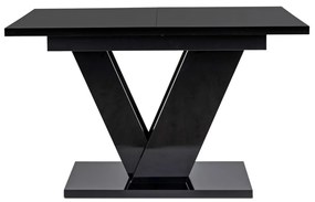 Bővíthető Étkezőasztal Magasfényű Fekete Színben. CLARK 120-160 cm