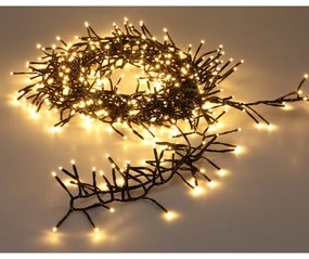 7,4 m-es 576 LED-es sűrű BOA fényfüzér, hálózati adapteres, meleg fehér,időzíthető 6/18 órás, 8 féle fényjátékkal, IP44