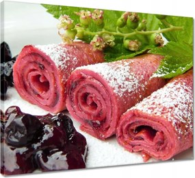 Vászonkép 50x40 Málnás finomságok Gyümölcsök