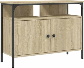 vidaXL sonoma tölgy szerelt fa fürdőszobai mosdószekrény 80x30x60 cm