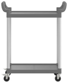 2 szintes szürke alumínium kocsi 81 x 41 x 92 cm