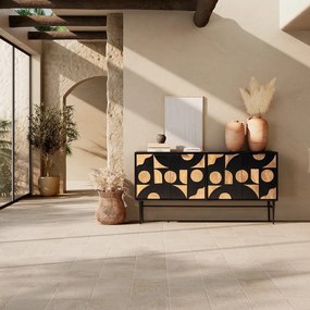 Fekete mangófa komód 175x90x40 cm Navya – MOME