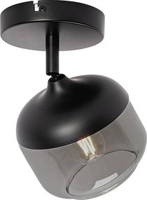 Design spotlámpa fekete arannyal és füstüveggel - Kyan