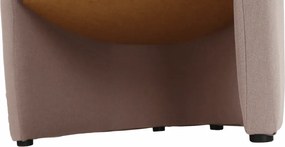 Klub fotel, pasztell rózsaszín anyag, CUBA