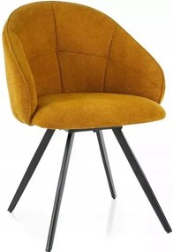 Mustár kárpitozott forgószék nappaliba, étkezőbe, konyhába Capri