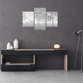 Kép - rét szarvasokkal (90x60 cm)