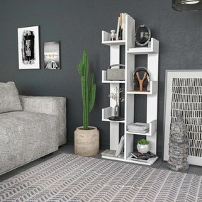 Luisa könyvespolc, fehér, 50 cm