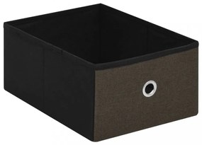 sötétbarna összecsukható művászon tárolópad 76 x 38 x 38 cm