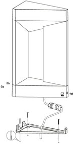 Eglo 98749 - LED Kültéri fali lámpa NEMBRO LED/10W/230V IP54