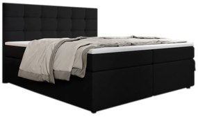 SALMA kárpitozott boxspring ágy + topper, 180x200, inari 100